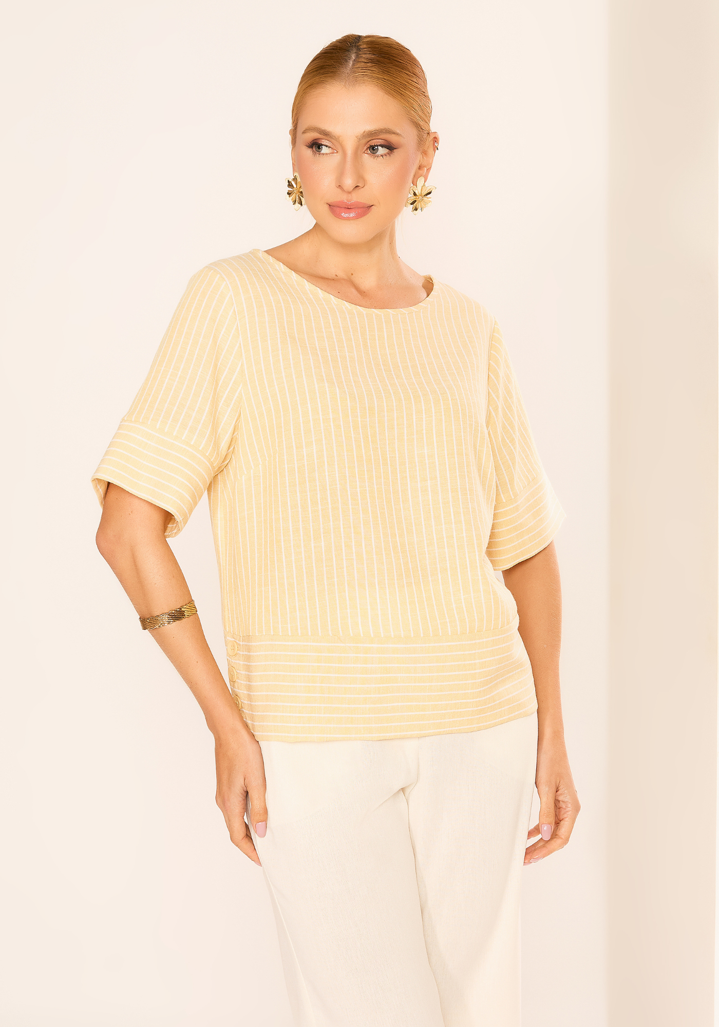 01 blusa savana listrada amarelo