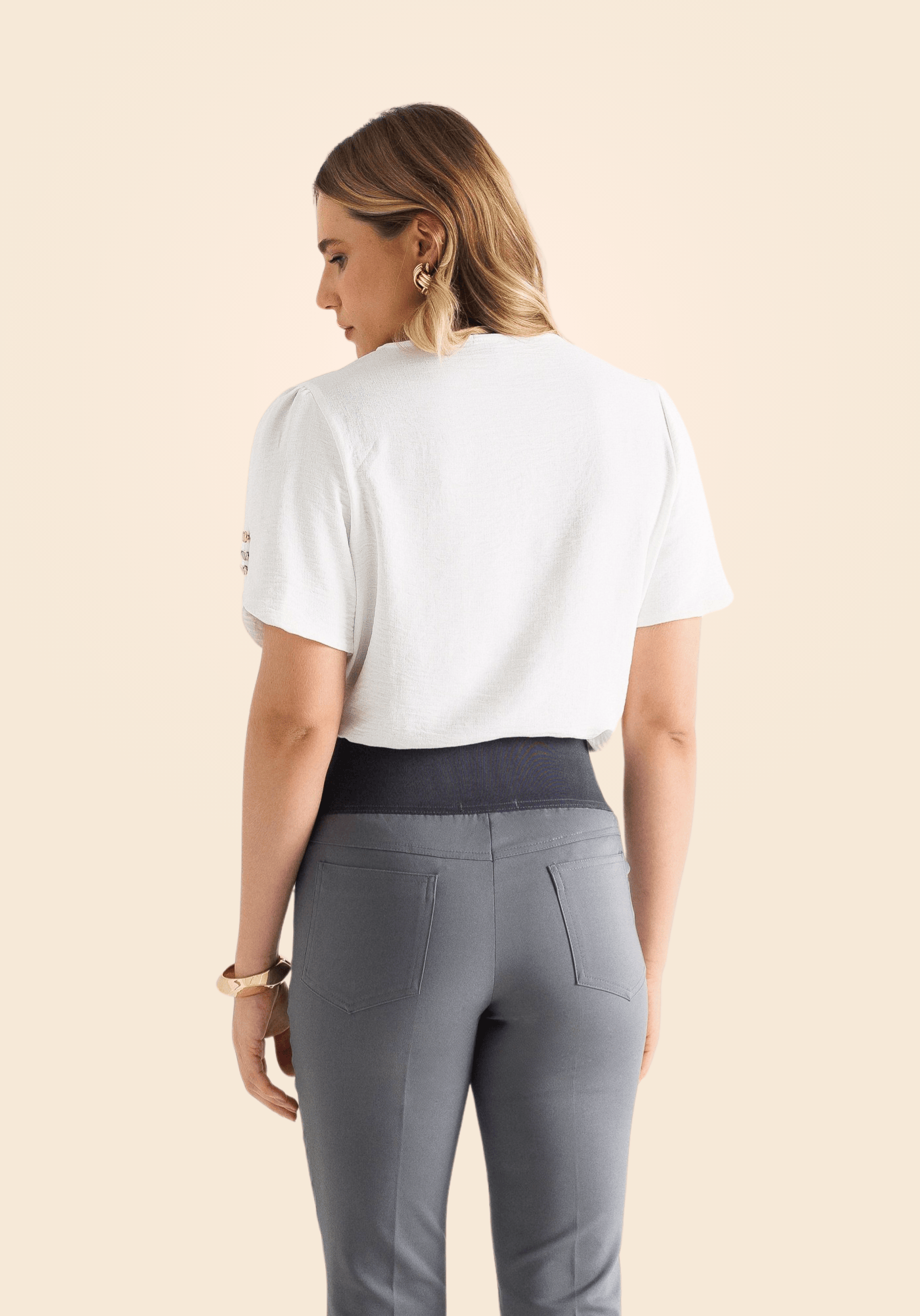 08 calca alfaiataria cos elastico globe cinza