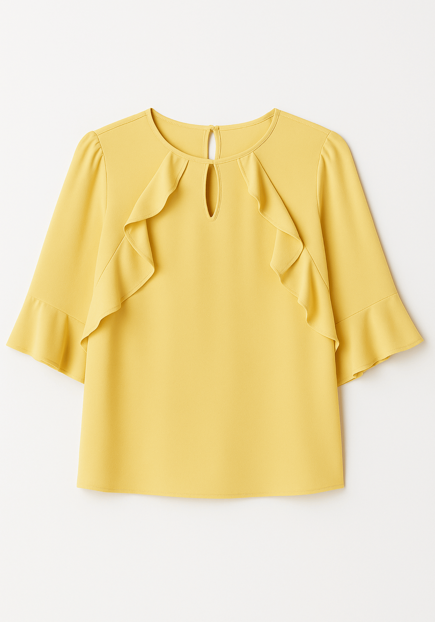 04 blusa pluma babado amarelo