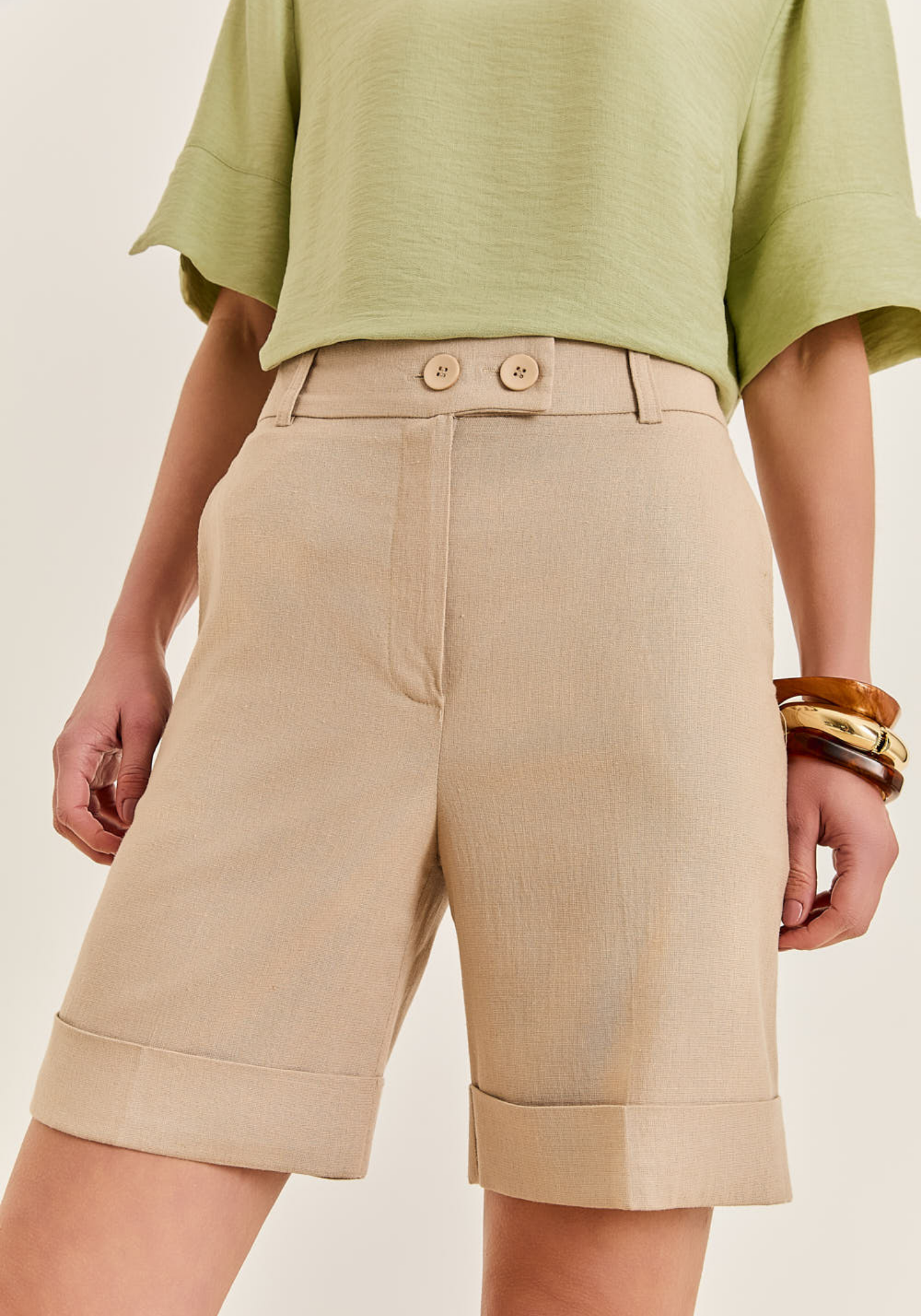 04 bermuda de linho flax bege