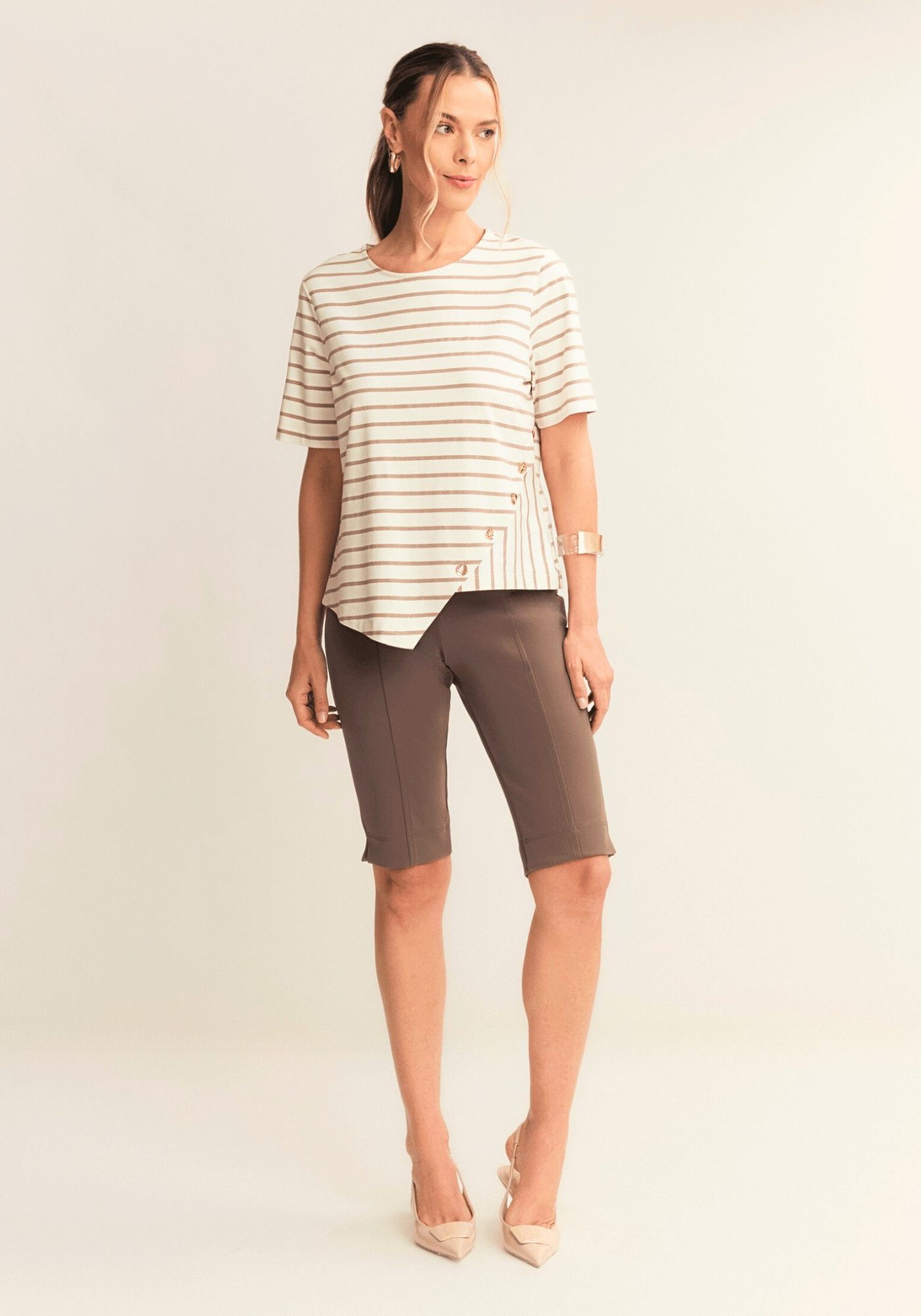 10 bermuda montaria tec elastico kaki