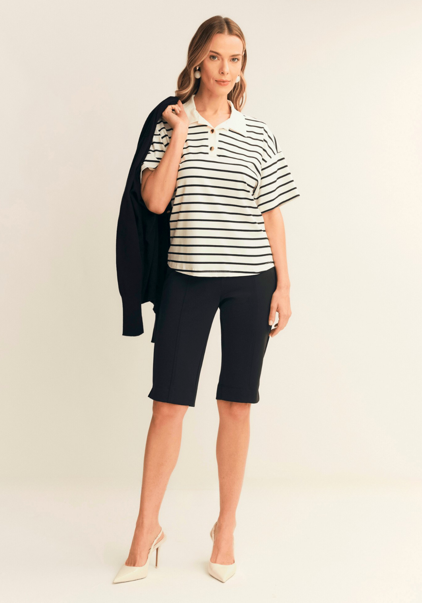 06 bermuda montaria tec elastico preta