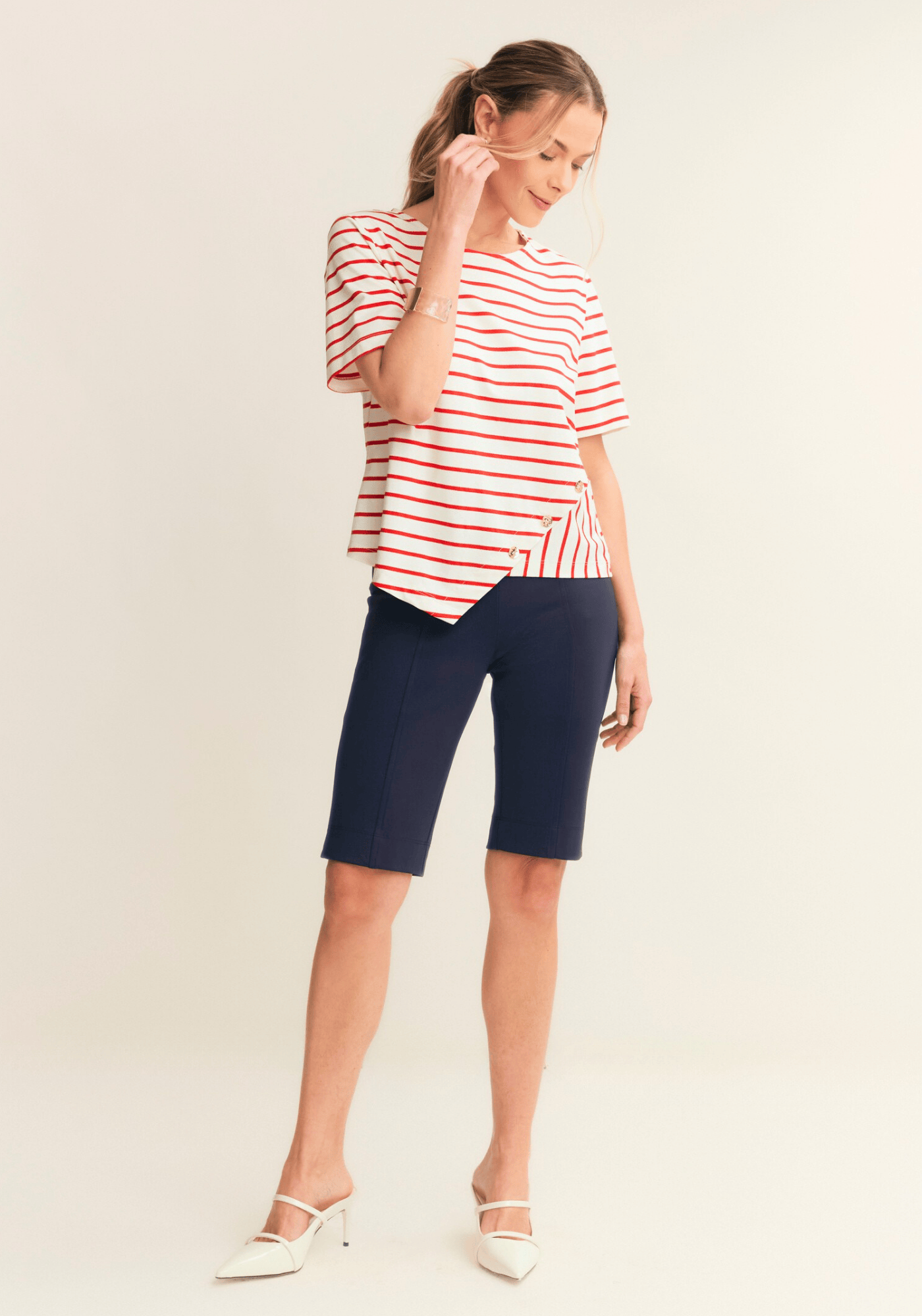 04 bermuda montaria tec elastico marinho