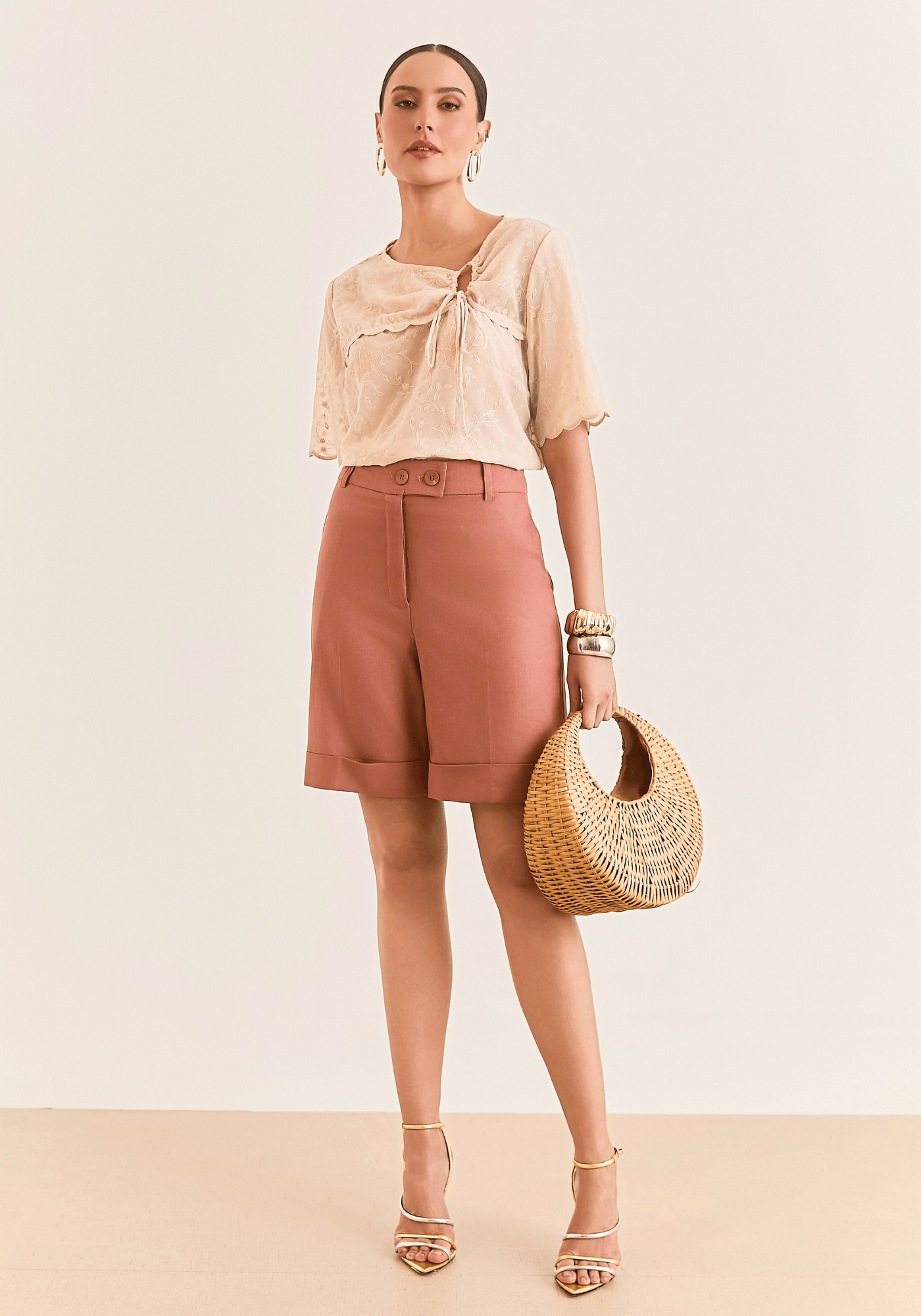 06 bermuda de linho flax rose queimado