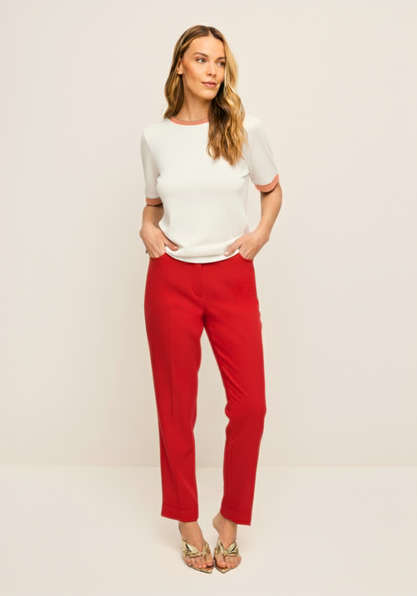 03 calca cigarrete cartagena rebite vermelho