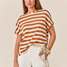 06 blusa listra strip caramelo